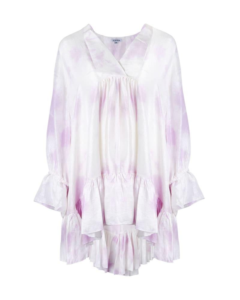 Front of a size XL Thistle Dress in Lilac by Azeeza. | dia_product_style_image_id:250571